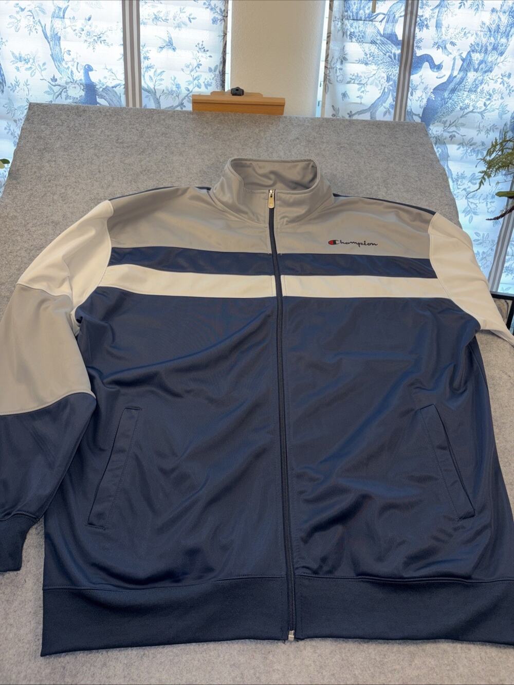 Champions Men Full Zip Jacket blue Gray 3XL